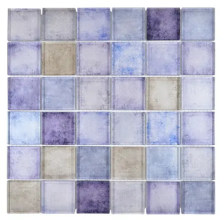 Mosaikfliese Quadrat Crystal SKY 000