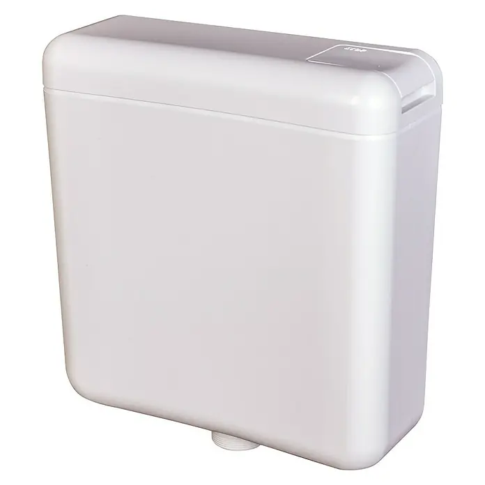 Admiral Spülkasten 310 ST - Weiß, Spülmenge: 6 l - 7,5 l, 40 x 38,4 cm - Weißer Toilettenspülkasten mit Doppelspülfunktion und einem Knopf zur Wassereinsparung für moderne Badezimmer.
