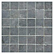 Baldosa de mosaico Calcuta (30 x 30 cm, Pizarra, Negro)