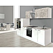 Respekta Composición de cocina (Ancho: 300 cm, Con dispositivos eléctricos, Blanco)