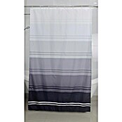 Venus Textil-Duschvorhang Stripes (180 mm x 200 cm, Schwarz/Grau)