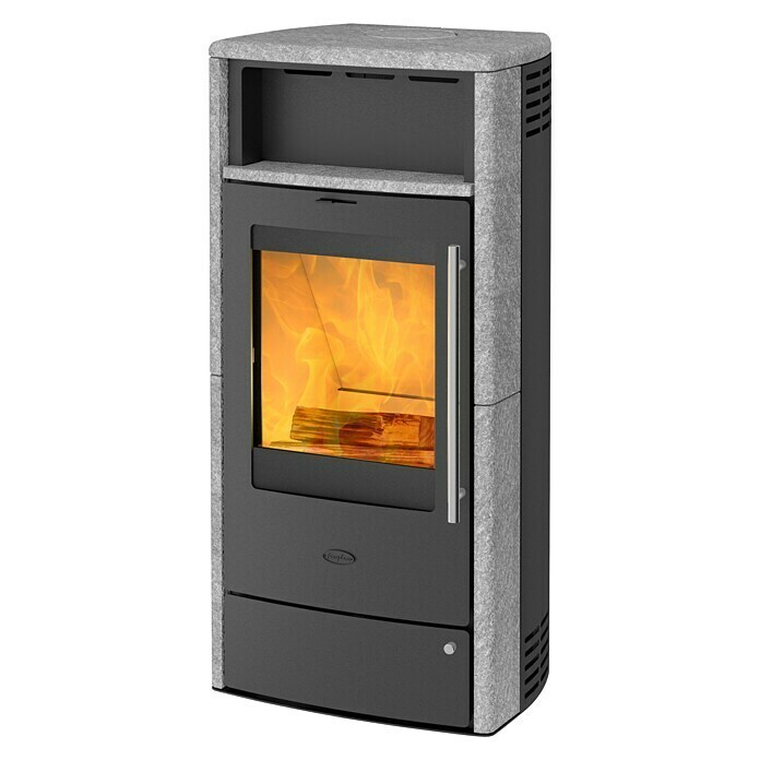 Fireplace Kaminofen Torino (6 kW, Raumheizvermögen: 105 m³, Schwarz/Grau)