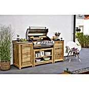 Sunfun Módulo para barbacoa (Con cajón, L x An x Al: 63 x 58 x 92 cm, Madera)