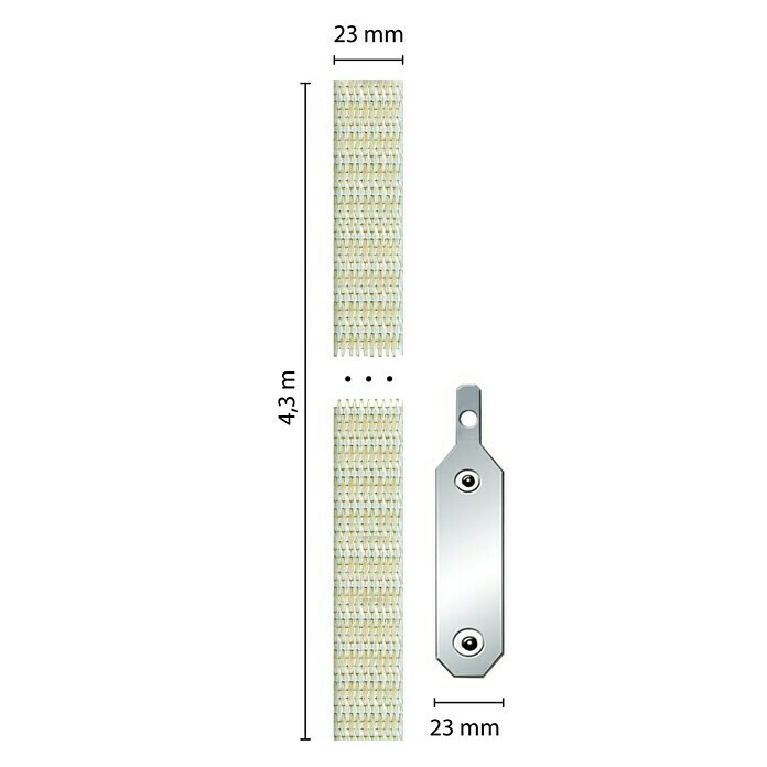 Schellenberg Gurtfix MaxiLänge: 4,3 m, Gurtbreite: 23 mm, Beige Unknown