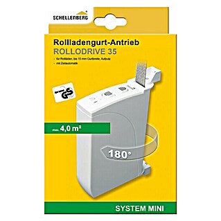 Schellenberg Rollladen-Gurtwickler Rollo Drive 35 (B x H: 38,5 x 199 mm, Gurtbreite: 14 mm, Zugkraft: 12 kg)