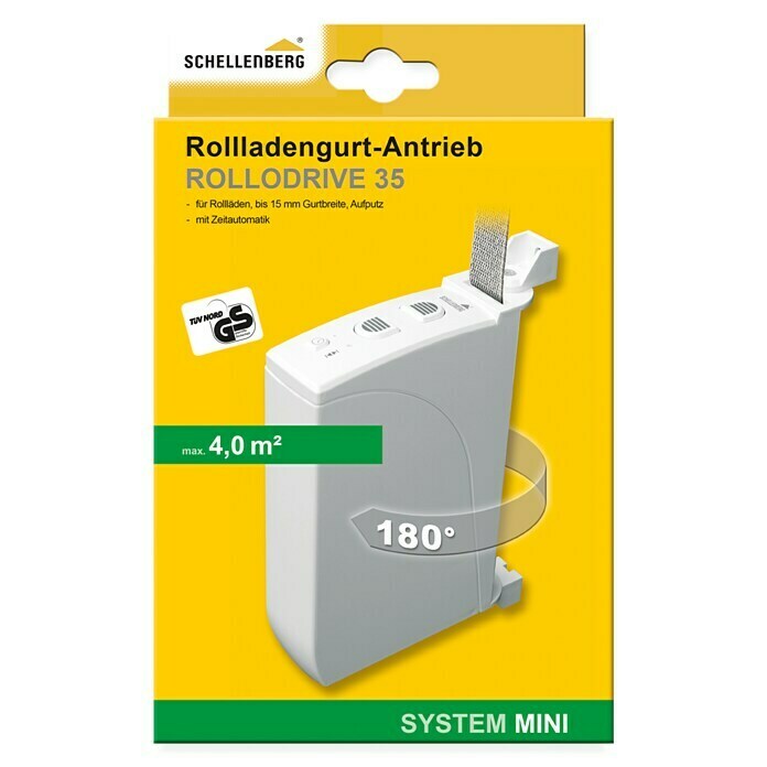 Schellenberg Rollladen-Gurtwickler Rollo Drive 35B x H: 39 x 166 mm, Gurtbreite: 14 mm, Zugkraft: 12 kg Unknown