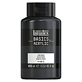 Liquitex Basics Acrylfarbe (Elfenbeinschwarz, 400 ml)