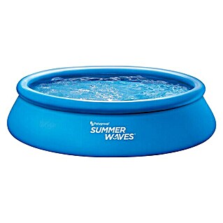 Quick-Up-Pool Summer Waves (Ø x H: 396 x 84 cm, Blau, 7.147 l)