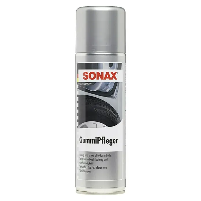 Sonax Gummi-Pflegemittel - 300 ml - Sonax GummiPfleger, ein Pflegeprodukt für Gummiteile, sorgt für Farbauffrischung und Geschmeidigkeit und verhindert das Festfrieren von Türdichtungen.