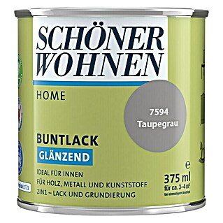 SCHÖNER WOHNEN-Farbe Home Buntlack (Taupegrau, 375 ml, Glänzend)