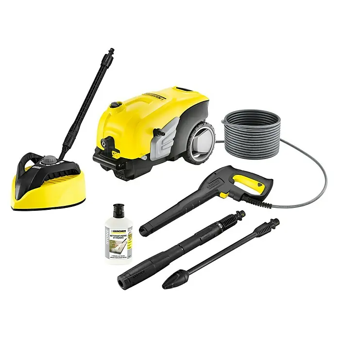 Kärcher Hochdruckreiniger K7 Pure Home - 3.000 W, Max. Druck: 160 bar, Fördermenge: 600 l/h - Kärcher Hochdruckreiniger-Set mit Zubehör, inklusive Flächenreiniger, Spritzpistole, Verlängerungen und Reinigungsmittel für Steinoberflächen.