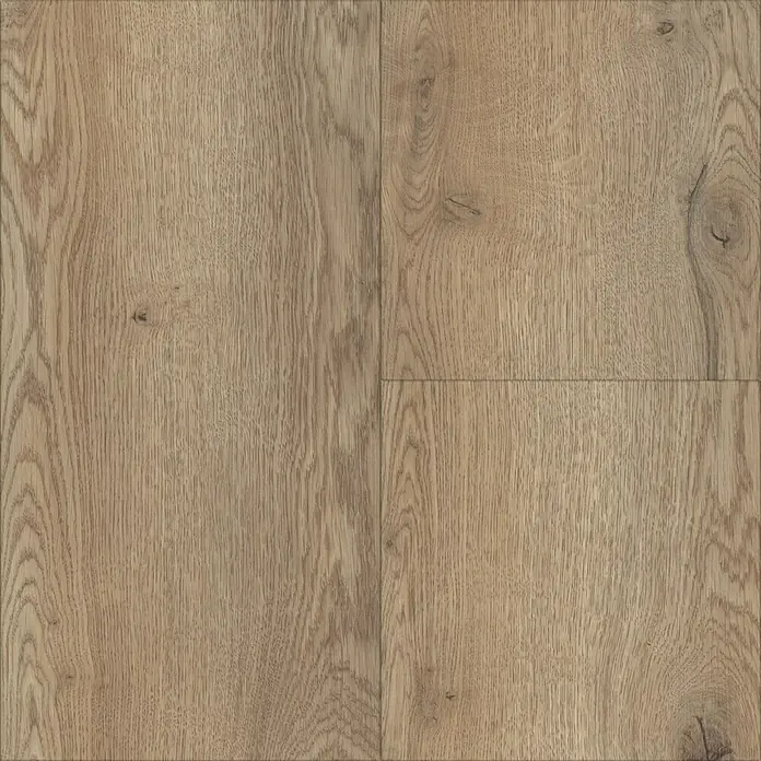 Living by Haro Hydrostar Designboden - Eiche Palermo, Landhausdiele, 1.282 x 235 x 6,5 mm - Nahaufnahme von Laminatboden mit Holzmaserung, ideal für moderne Innenräume. Robuste und pflegeleichte Bodenbelagslösung.
