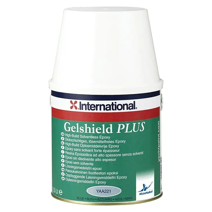 International Grundierung - Blau, 2,25 l - Gelshield PLUS: Lösemittelfreies High-Build Epoxid für Boote. Schützt zuverlässig vor Osmose und ist leicht zu verarbeiten.