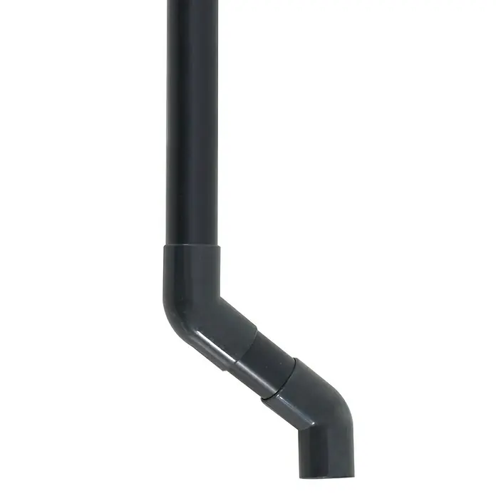 Regenfallrohr-Set 3x3 - 2 Stk., Passend für: Sunfun Anstellpavillon Zypern - Abwasserrohr aus Kunststoff mit mehreren Winkelstücken, das für Sanitärinstallationen verwendet wird.
