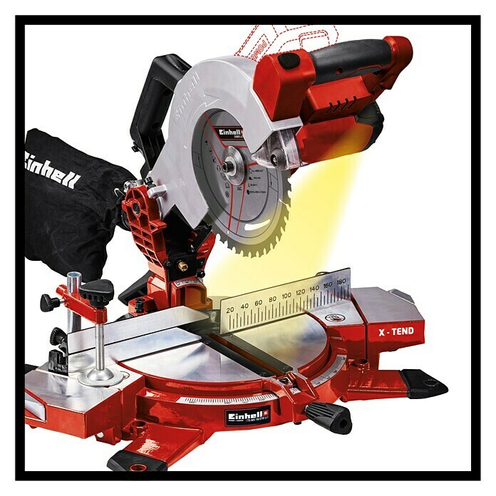 Einhell Power X-Change Akku-Kappzugsäge TE-MS 18-210 Li-Solo18 V, Ohne Akku, Durchmesser Sägeblatt: 210 mm, Leerlaufdrehzahl: 3.000 U/min Detail Shot