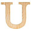 Artemio Letra de madera (Motivo: U, L x An x Al: 11,5 x 1 x 11,5 cm, Madera)