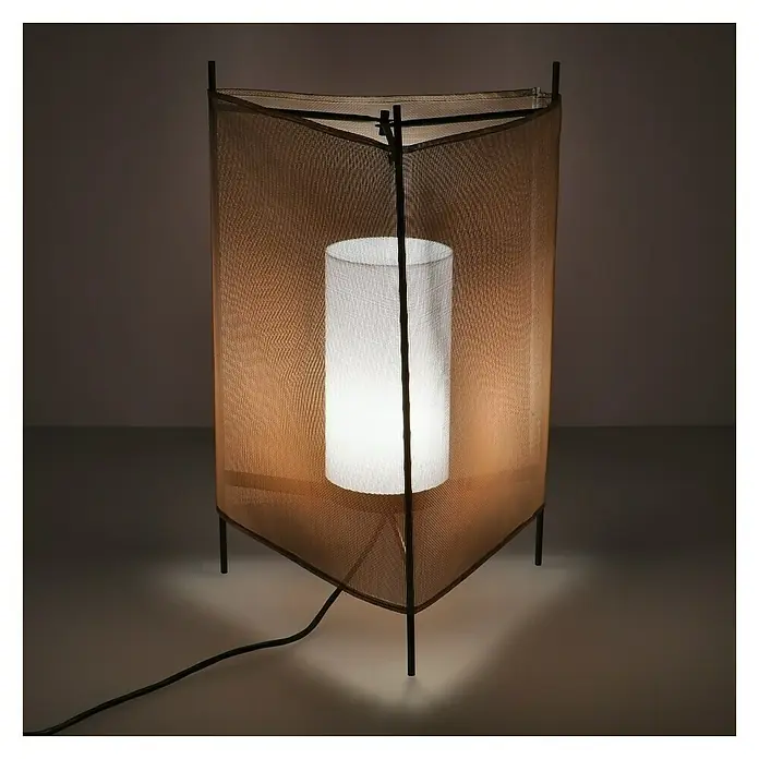 Tween Light LED-Dekoleuchte Rossa - 40 W, Taupe, Ø x H: 46 x 65 cm - Elegante Stehleuchte mit Stoffschirm und zylindrischem Leuchtkörper, die ein warmes, einladendes Licht erzeugt. Stilvolle Beleuchtung für jeden Raum.