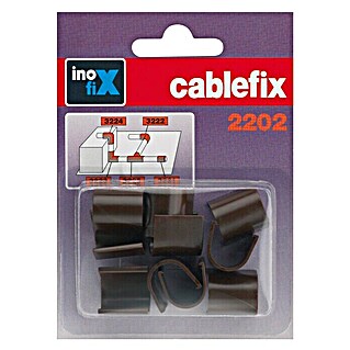 Inofix Cablefix Kit de accesorios para canaleta enlace 2202 (Marrón, An x Al: 1,1 x 1 cm, 10 ud.)