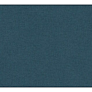 AS Creation New Walls Vliestapete Textil (Blau/Grün, Uni, 10,05 x 0,53 m)