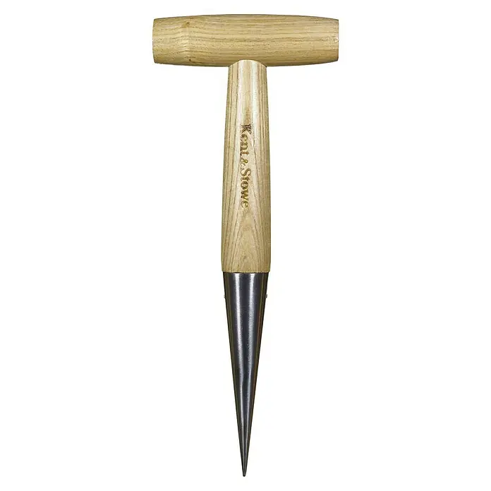 Kent & Stowe Pflanzholz - 3,2 cm - Ein handlicher Kent & Stowe Pflanzenholzpflanzer mit T-Griff, ideal zum Pflanzen von Blumenzwiebeln und Setzlingen im Garten.