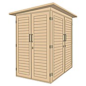 Weka GartenQ Geräteschrank (125 x 200 x 217 cm, Natur)