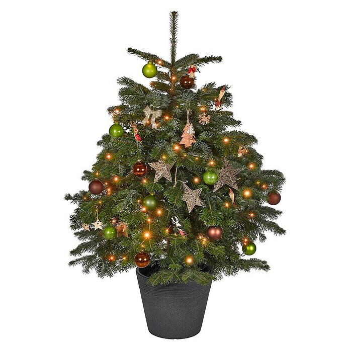Geli Pflanztopf Napoli (40 cm, Anthrazit, Gerillt)