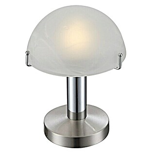 Globo Lámpara de sobremesa LED (3 W, Níquel mate, Blanco, Alabastro, Blanco cálido)