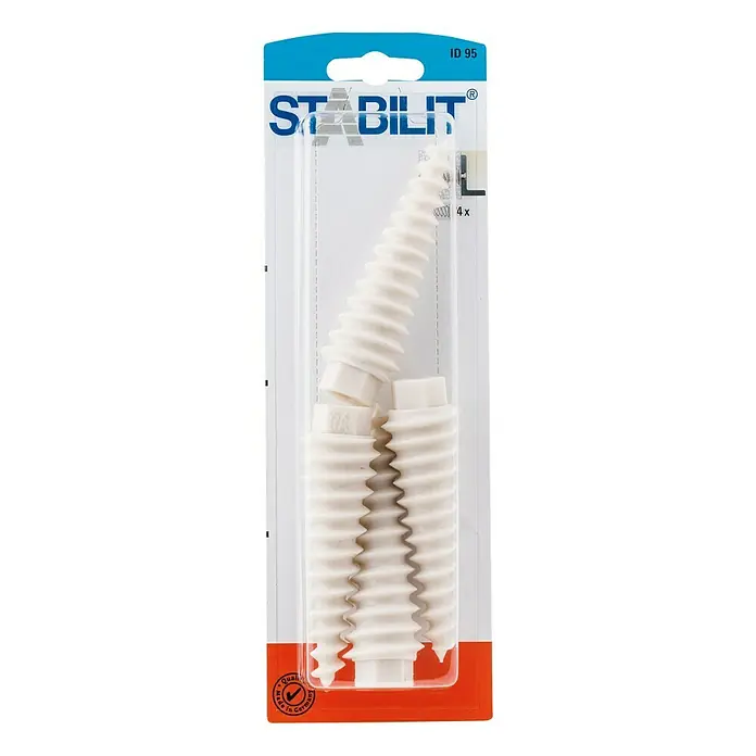 Stabilit Dämmstoffdübel - Durchmesser Dübel: 30 mm, Länge Dübel: 95 mm, Kunststoff, 4 Stk. - Produktfoto von STABILIT Möbelschutz, 4 Stück, weiss, zum Schutz von Möbelbeinen vor Beschädigungen und Kratzern, in Originalverpackung.