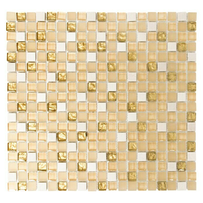 Mosaikfliese Quadrat Crystal Mix XCM M910 (32,2 x 30,5 cm, Weiß, Glänzend)