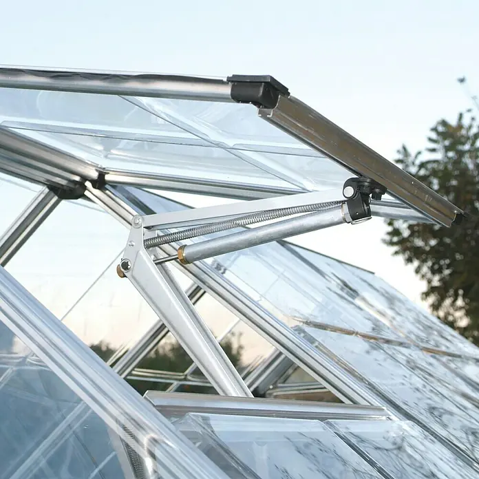 Palram – Canopia Automatischer Fensteröffner - Passend für: Palram Gewächshäuser - Automatischer Fensteröffner für Gewächshäuser mit silbernem Rahmen und transparenten Fenstern zur Temperaturregelung.