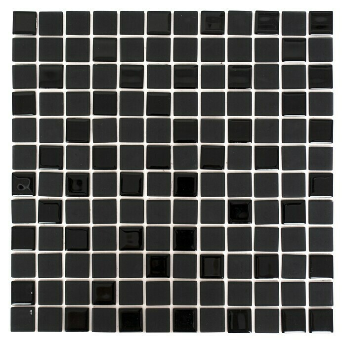 Zelfklevend mozaïek Quadrat Crystal Mix SAM 4CM22 (30 x 30 cm, Zwart, Mat)