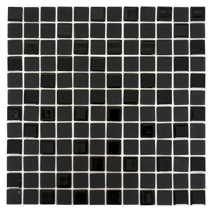 Selbstklebemosaik Quadrat Crystal Mix SAM 4CM2230 x 30 cm, Glas, Schwarz View From Above