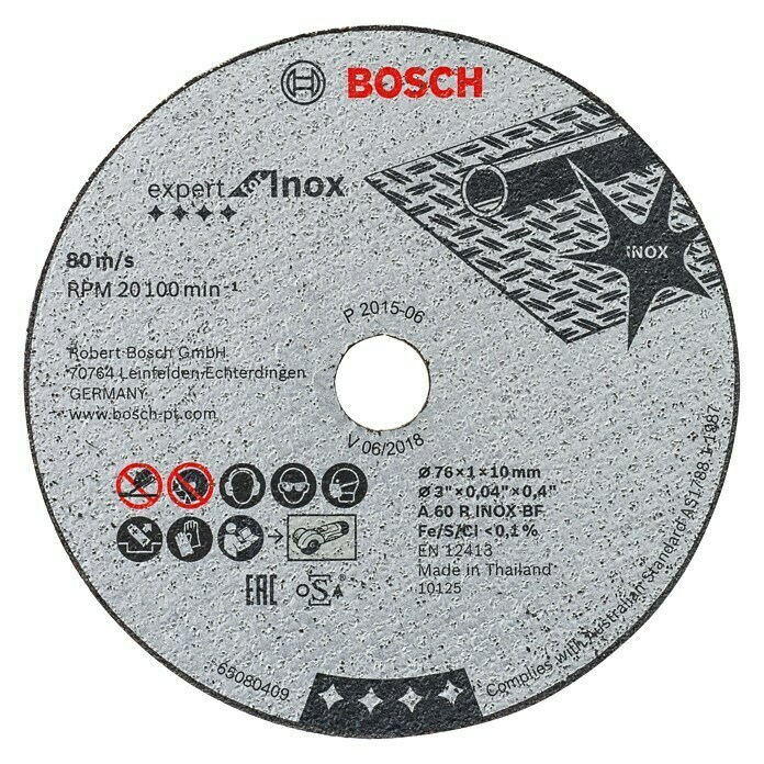 Bosch Disque à tronçonner A 60 R INOX BF