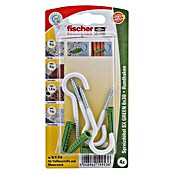 Fischer Spreizdübel-Set SX Green RH K (Durchmesser Dübel: 6 mm, Länge Dübel: 30 mm, 4 Stk., Mit Haken)