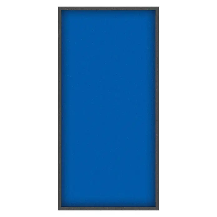 Matador Aufbewahrungsmodul - L x B: 390 x 195 mm - Elegantes, rechteckiges Filzpaneel in Blau mit dunklem Rahmen. Ideal für Büro oder Zuhause. Schallabsorbierend und dekorativ.