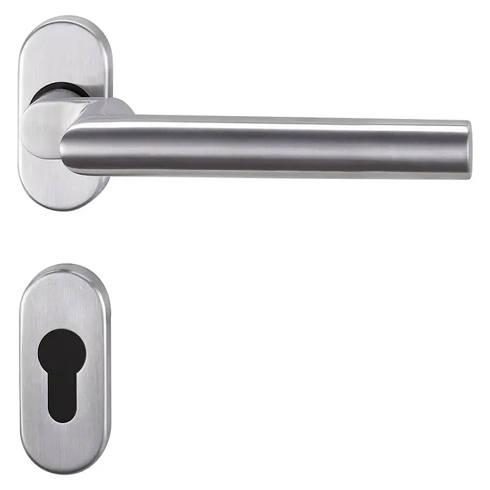 Diamond Doors Stoßgriff LED - Länge: 500 mm, Edelstahl, Rund - Edelstahl-Türgriffgarnitur mit elegantem Design und präziser Verarbeitung für moderne Inneneinrichtungen.