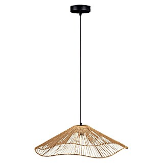Lámpara colgante Vuelo (40 W, L x An x Al: 55 x 55 x 16 cm, Natural, Negro, E27)