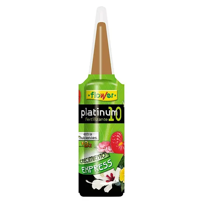 Flower Abono monodosis Platinum 10 - 40 ml - Este es un fertilizante líquido "Platinum 10" de Flower. Es para el rápido crecimiento de las plantas y contiene nutrientes adicionales.