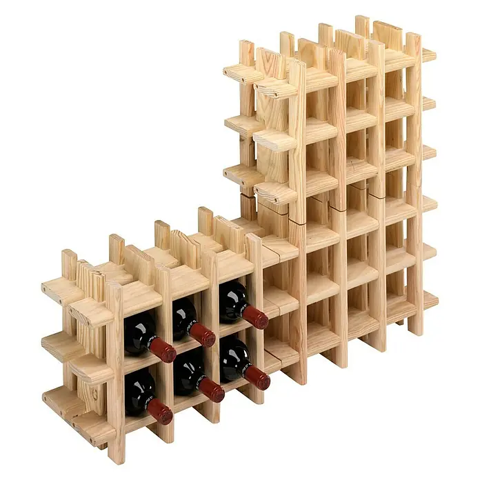 Astigarraga Estantería para botellas Rioja - L x An x Al: 43 x 22 x 32,5 cm - Botellero de madera para guardar botellas de vino con estilo. El botellero ofrece espacio para varias botellas.
