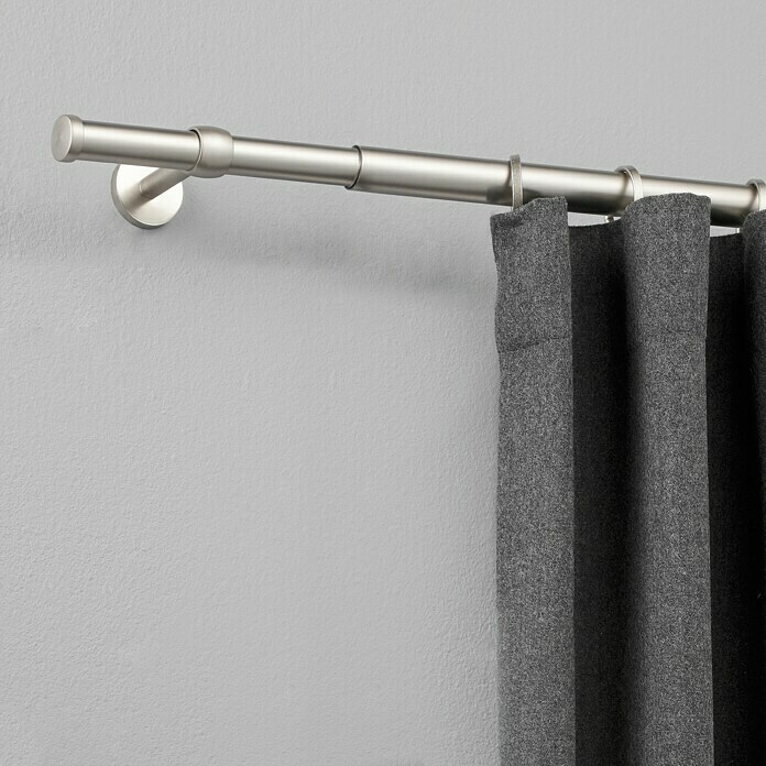 Expo Ambiente Stilgarnitur Cap-Noble (Edelstahloptik, Länge Gardinenstange:  160 cm - 280 cm) | BAUHAUS