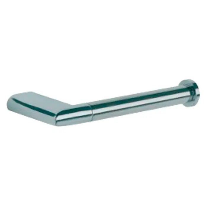 Tatay Ronda Portarrollos de pared - Sin tapa, Cromo - Un brillante portarrollos de papel higiénico cromado con un diseño angulado y elegante, perfecto para baños modernos, que combina funcionalidad y estilo.