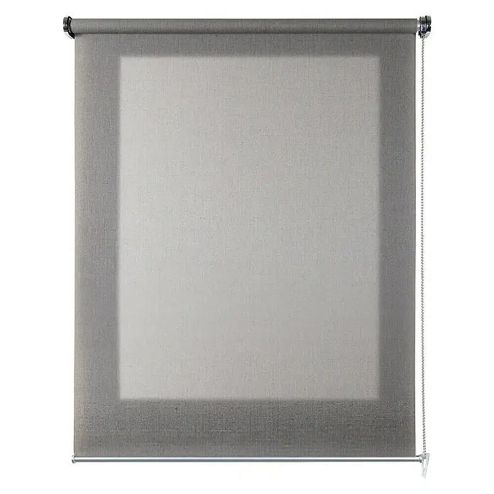 Estor enrollable Roll-up Scandi - An x Al: 80 x 250 cm, Roca, Unicolor - Persianas enrollables grises para ventanas. La persiana enrollable tiene forma rectangular con tirador de cadena. Ofrece privacidad y protección solar.