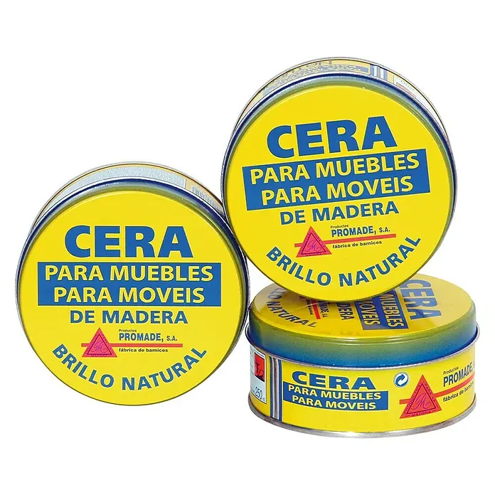 Promade Cera para muebles - Natural, 250 ml - Tres latas de cera para muebles Promade, ideales para mantener y proteger muebles de madera, aportando brillo natural y durabilidad.