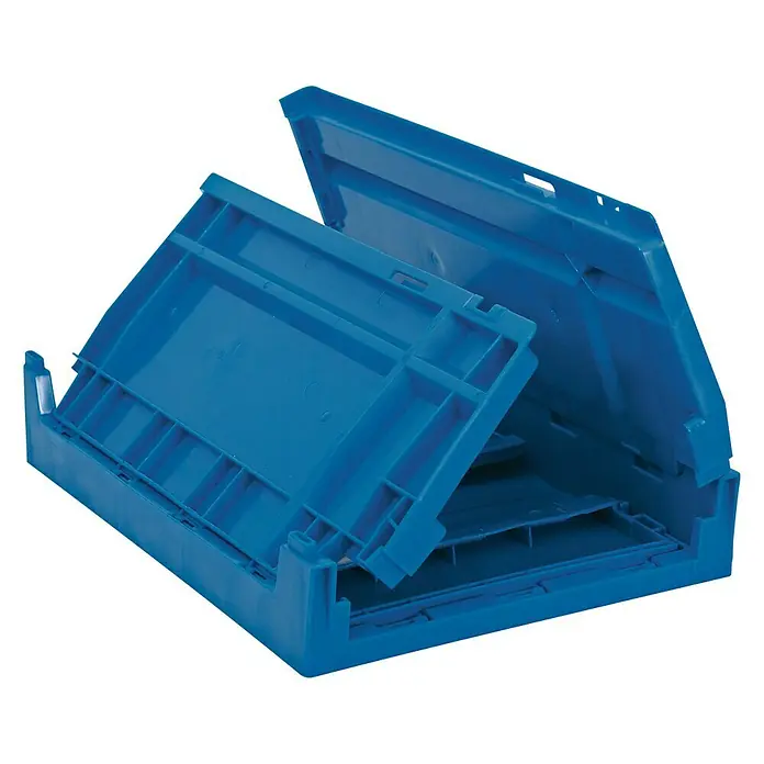 Tayg Gaveta 54P - L x An x Al: 33,6 x 21,6 x 17,5 cm, Azul - Una caja de almacenamiento de plástico azul con tapa abierta, ideal para organizar y guardar objetos en el hogar o en el taller.