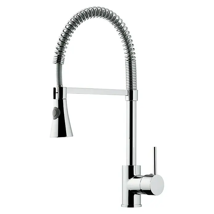 Pyramis Spültischarmatur Cresento Basic - Chrom, Glänzend - Schwenkbarer Küchenhahn in Chromoptik mit praktischer Brausefunktion für flexible Nutzung und einfache Reinigung im modernen Küchendesign.