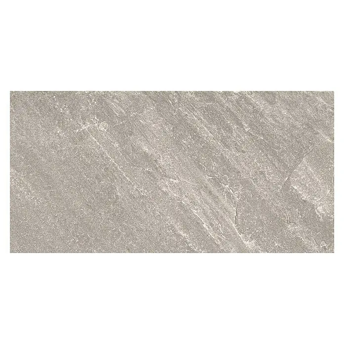 Momastela Feinsteinzeugfliese 40Quarzo Greige - L x B x S: 81 x 40,5 x 2 cm, Greige, Matt - Nahaufnahme einer grauen Steinzeugfliese mit natürlicher Textur, ideal für moderne Boden- und Wandgestaltungen.