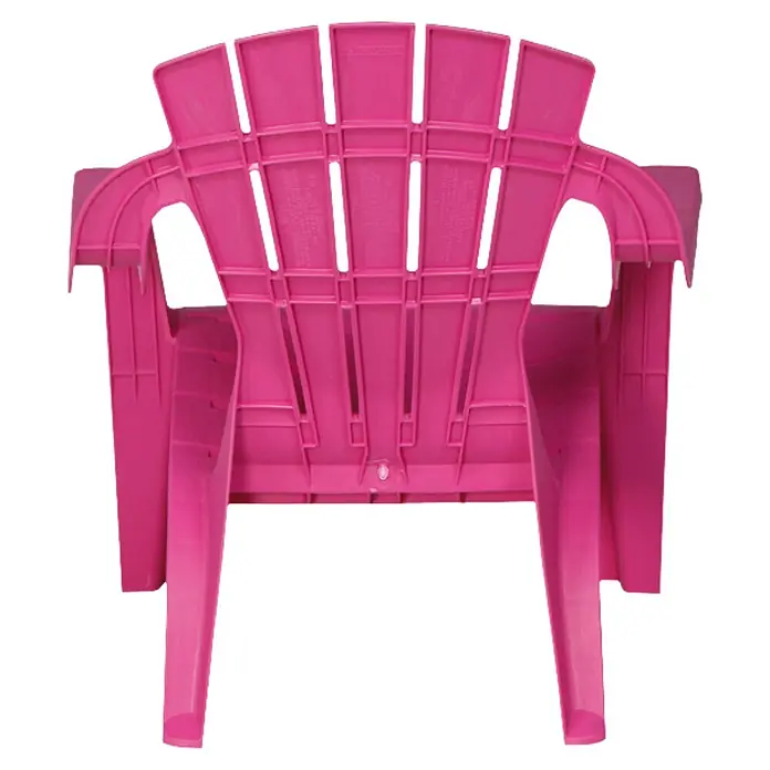 Progarden Kinder-Stapelstuhl Mini-Selva - L x B x H: 37 x 39,5 x 44,5 cm, Kunststoff, Rosa - Pinkfarbener Adirondack-Stuhl aus Kunststoff, ideal für Garten und Terrasse. Robust, wetterfest und pflegeleicht.