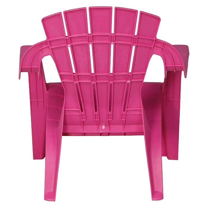Progarden Kinder-Stapelstuhl Mini-Selva - L x B x H: 37 x 39,5 x 44,5 cm, Kunststoff, Rosa - Pinkfarbener Adirondack-Stuhl aus Kunststoff, ideal für Garten und Terrasse. Robust, wetterfest und pflegeleicht.