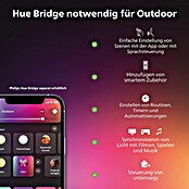 Philips Hue LED-Außenwandleuchte (1-flammig, 8 W, Lichtfarbe: RGBW, IP44, Schwarz)