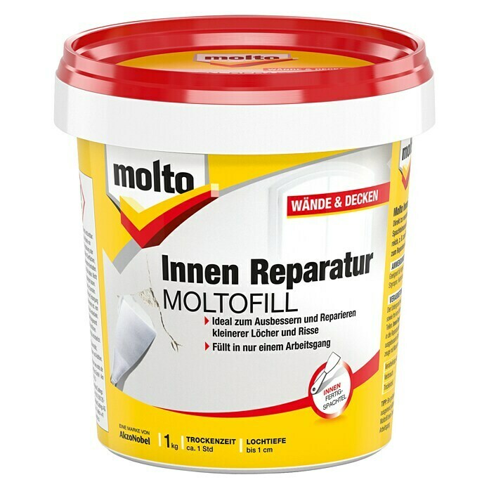 Molto Fertigspachtel Reparatur Moltofill (1 kg, Dose)